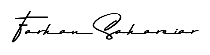 Discover how Farhan Sahareiar looks in an executive cursive font (Asem Kandis PERSONAL USE). Perfect for legal documents, invoices, and certificates. Farhan Sahareiar signature style 9 images and pictures png