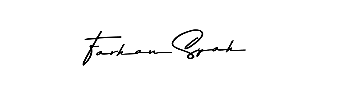 Design your own signature with our free online signature maker. With this signature software, you can create a handwritten (Asem Kandis PERSONAL USE) signature for name Farhan Syah. Farhan Syah signature style 9 images and pictures png