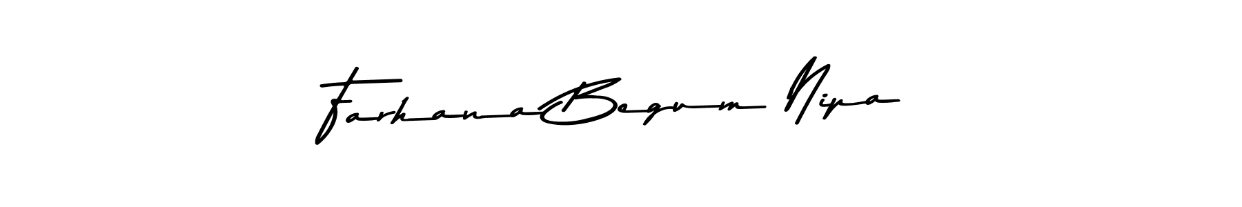 The best way (Asem Kandis PERSONAL USE) to make a short signature is to pick only two or three words in your name. The name Farhana Begum Nipa include a total of six letters. For converting this name. Farhana Begum Nipa signature style 9 images and pictures png