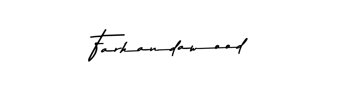 Create a beautiful signature design for name Farhandawood. With this signature (Asem Kandis PERSONAL USE) fonts, you can make a handwritten signature for free. Farhandawood signature style 9 images and pictures png