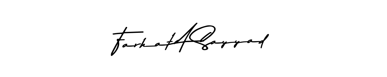 Make a beautiful signature design for name Farhat A Sayyad. Use this online signature maker to create a handwritten signature for free. Farhat A Sayyad signature style 9 images and pictures png