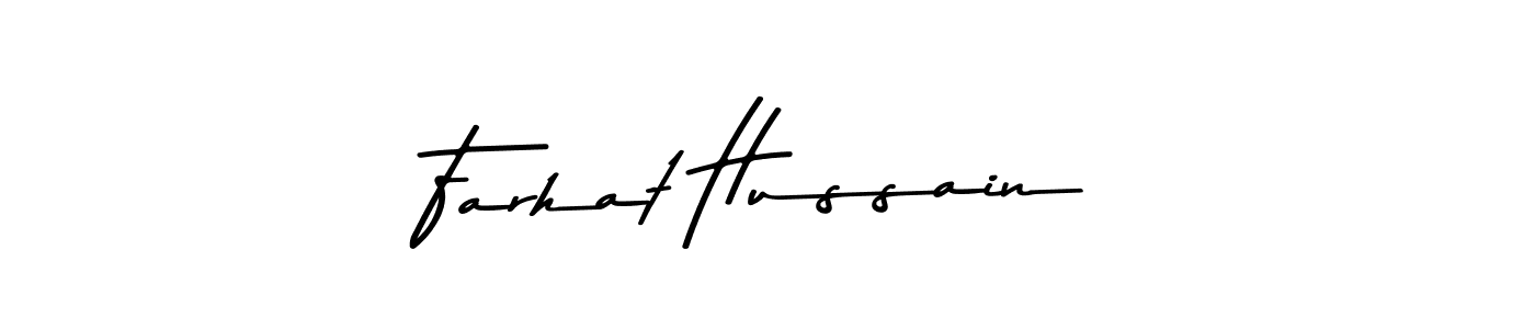 How to make Farhat Hussain name signature. Use Asem Kandis PERSONAL USE style for creating short signs online. This is the latest handwritten sign. Farhat Hussain signature style 9 images and pictures png