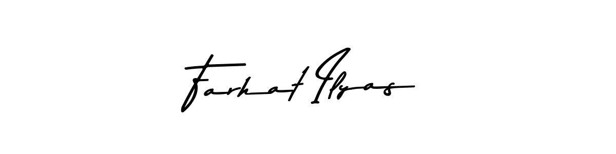 Use a signature maker to create a handwritten signature online. With this signature software, you can design (Asem Kandis PERSONAL USE) your own signature for name Farhat Ilyas. Farhat Ilyas signature style 9 images and pictures png