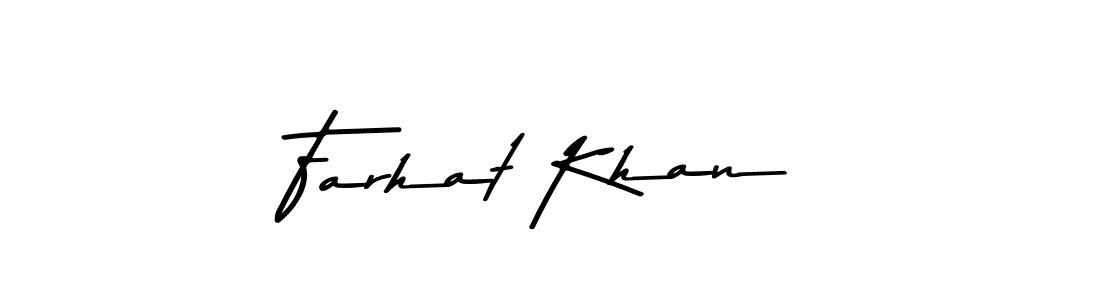 Design your own signature with our free online signature maker. With this signature software, you can create a handwritten (Asem Kandis PERSONAL USE) signature for name Farhat Khan. Farhat Khan signature style 9 images and pictures png