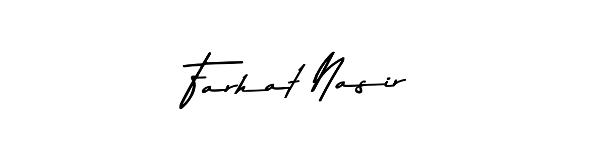 You can use this online signature creator to create a handwritten signature for the name Farhat Nasir. This is the best online autograph maker. Farhat Nasir signature style 9 images and pictures png