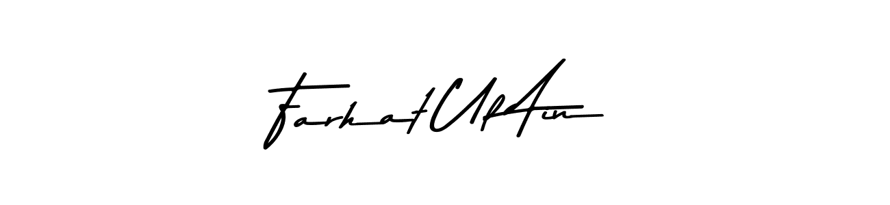 Create a beautiful signature design for name Farhat Ul Ain. With this signature (Asem Kandis PERSONAL USE) fonts, you can make a handwritten signature for free. Farhat Ul Ain signature style 9 images and pictures png