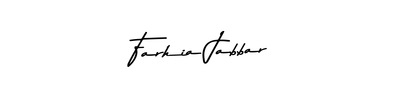 Asem Kandis PERSONAL USE is a professional signature style that is perfect for those who want to add a touch of class to their signature. It is also a great choice for those who want to make their signature more unique. Get Farhia Jabbar name to fancy signature for free. Farhia Jabbar signature style 9 images and pictures png