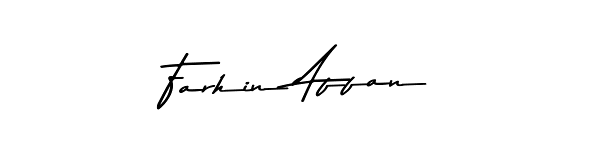 Design your own signature with our free online signature maker. With this signature software, you can create a handwritten (Asem Kandis PERSONAL USE) signature for name Farhin Affan. Farhin Affan signature style 9 images and pictures png