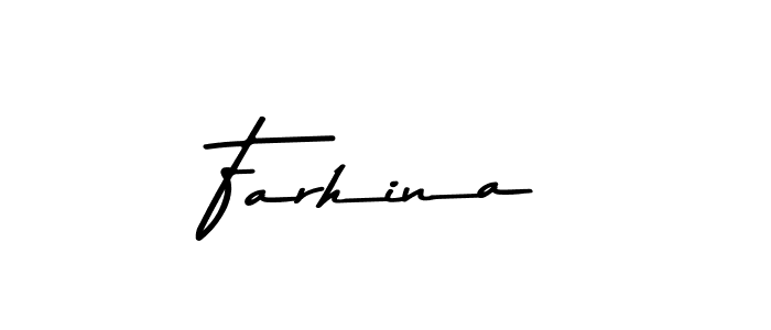 How to make Farhina name signature. Use Asem Kandis PERSONAL USE style for creating short signs online. This is the latest handwritten sign. Farhina signature style 9 images and pictures png