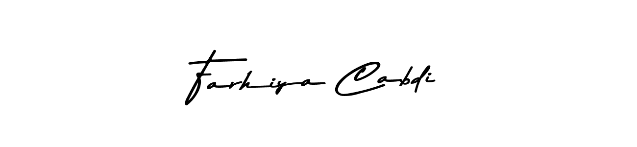 Create a beautiful signature design for name Farhiya Cabdi. With this signature (Asem Kandis PERSONAL USE) fonts, you can make a handwritten signature for free. Farhiya Cabdi signature style 9 images and pictures png