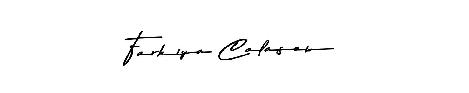 Create a beautiful signature design for name Farhiya Calasow. With this signature (Asem Kandis PERSONAL USE) fonts, you can make a handwritten signature for free. Farhiya Calasow signature style 9 images and pictures png