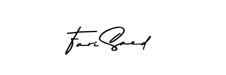 Check out images of Autograph of Fari Saed name. Actor Fari Saed Signature Style. Asem Kandis PERSONAL USE is a professional sign style online. Fari Saed signature style 9 images and pictures png