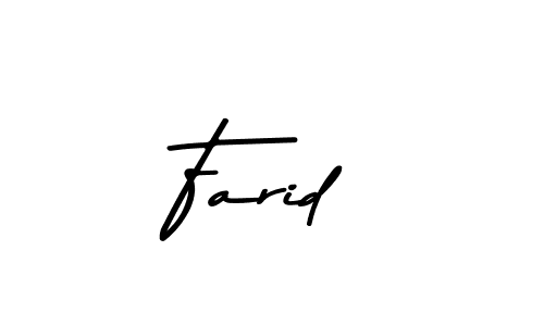 Design your own signature with our free online signature maker. With this signature software, you can create a handwritten (Asem Kandis PERSONAL USE) signature for name Farid. Farid signature style 9 images and pictures png