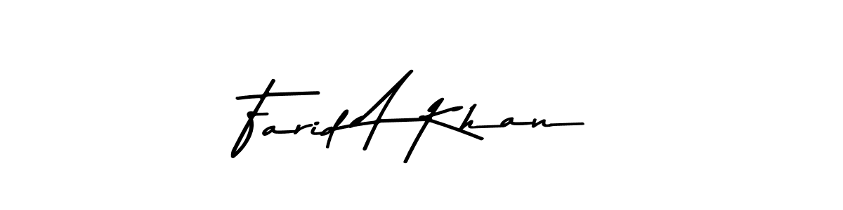 Farid A Khan stylish signature style. Best Handwritten Sign (Asem Kandis PERSONAL USE) for my name. Handwritten Signature Collection Ideas for my name Farid A Khan. Farid A Khan signature style 9 images and pictures png