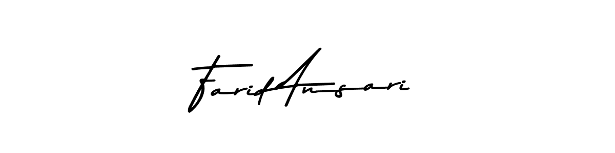 Design your own signature with our free online signature maker. With this signature software, you can create a handwritten (Asem Kandis PERSONAL USE) signature for name Farid Ansari. Farid Ansari signature style 9 images and pictures png