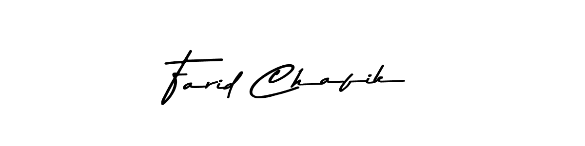 How to make Farid Chafik name signature. Use Asem Kandis PERSONAL USE style for creating short signs online. This is the latest handwritten sign. Farid Chafik signature style 9 images and pictures png