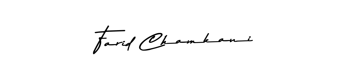 Make a beautiful signature design for name Farid Chamkani. With this signature (Asem Kandis PERSONAL USE) style, you can create a handwritten signature for free. Farid Chamkani signature style 9 images and pictures png