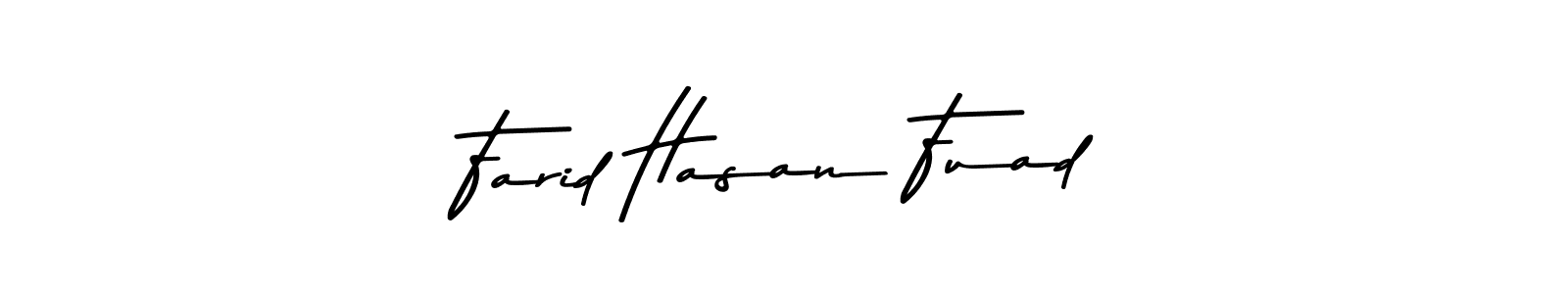 This is the best signature style for the Farid Hasan Fuad name. Also you like these signature font (Asem Kandis PERSONAL USE). Mix name signature. Farid Hasan Fuad signature style 9 images and pictures png