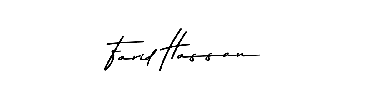 Design your own signature with our free online signature maker. With this signature software, you can create a handwritten (Asem Kandis PERSONAL USE) signature for name Farid Hassan. Farid Hassan signature style 9 images and pictures png