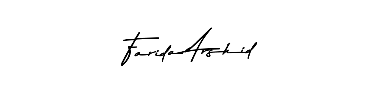 Here are the top 10 professional signature styles for the name Farida Arshid. These are the best autograph styles you can use for your name. Farida Arshid signature style 9 images and pictures png