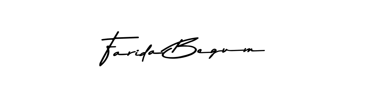 Design your own signature with our free online signature maker. With this signature software, you can create a handwritten (Asem Kandis PERSONAL USE) signature for name Farida Begum. Farida Begum signature style 9 images and pictures png