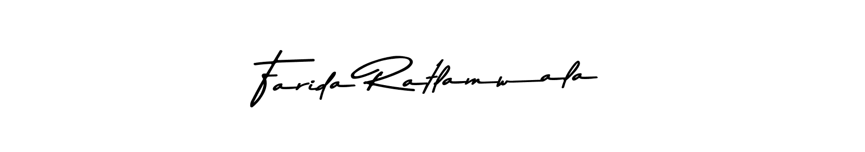 This is the best signature style for the Farida Ratlamwala name. Also you like these signature font (Asem Kandis PERSONAL USE). Mix name signature. Farida Ratlamwala signature style 9 images and pictures png