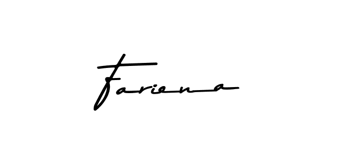 Design your own signature with our free online signature maker. With this signature software, you can create a handwritten (Asem Kandis PERSONAL USE) signature for name Fariena. Fariena signature style 9 images and pictures png