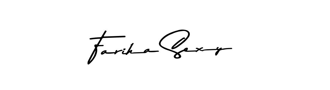 Design your own signature with our free online signature maker. With this signature software, you can create a handwritten (Asem Kandis PERSONAL USE) signature for name Fariha Sexy. Fariha Sexy signature style 9 images and pictures png