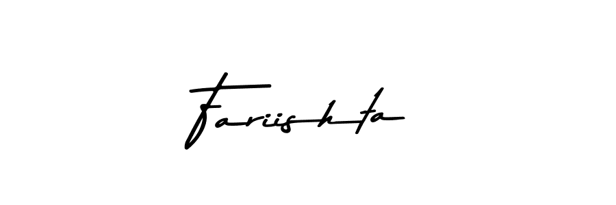Create a beautiful signature design for name Fariishta. With this signature (Asem Kandis PERSONAL USE) fonts, you can make a handwritten signature for free. Fariishta signature style 9 images and pictures png