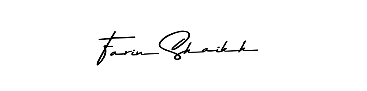 Make a beautiful signature design for name Farin Shaikh. Use this online signature maker to create a handwritten signature for free. Farin Shaikh signature style 9 images and pictures png
