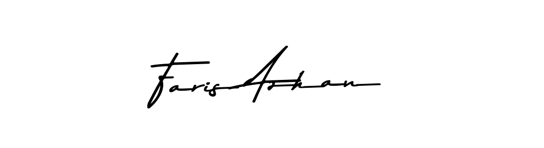 Use a signature maker to create a handwritten signature online. With this signature software, you can design (Asem Kandis PERSONAL USE) your own signature for name Faris Azhan. Faris Azhan signature style 9 images and pictures png