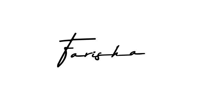 Design your own signature with our free online signature maker. With this signature software, you can create a handwritten (Asem Kandis PERSONAL USE) signature for name Farisha. Farisha signature style 9 images and pictures png