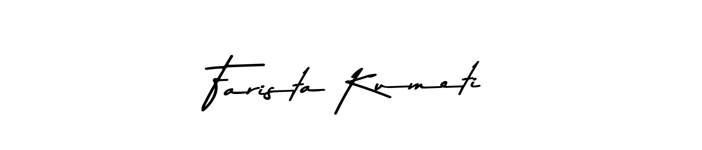 Also we have Farista Kumeti name is the best signature style. Create professional handwritten signature collection using Asem Kandis PERSONAL USE autograph style. Farista Kumeti signature style 9 images and pictures png