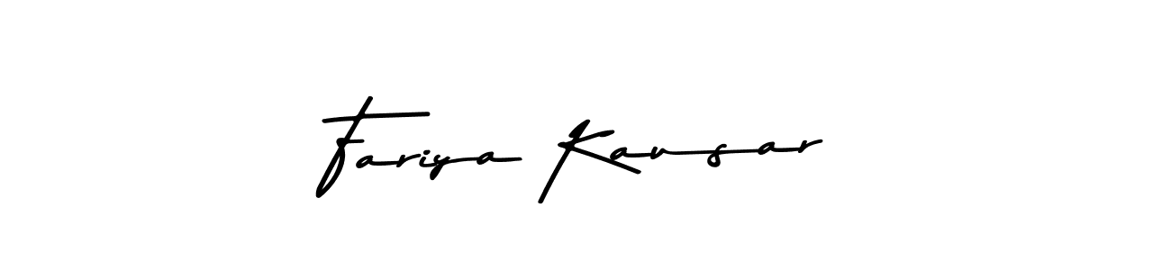 Also You can easily find your signature by using the search form. We will create Fariya Kausar name handwritten signature images for you free of cost using Asem Kandis PERSONAL USE sign style. Fariya Kausar signature style 9 images and pictures png
