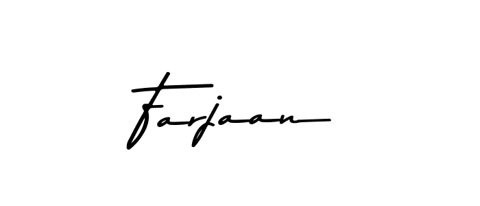How to make Farjaan name signature. Use Asem Kandis PERSONAL USE style for creating short signs online. This is the latest handwritten sign. Farjaan signature style 9 images and pictures png