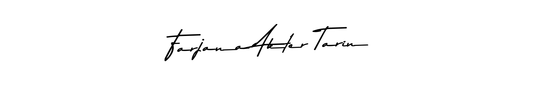 The best way (Asem Kandis PERSONAL USE) to make a short signature is to pick only two or three words in your name. The name Farjana Akter Tarin include a total of six letters. For converting this name. Farjana Akter Tarin signature style 9 images and pictures png