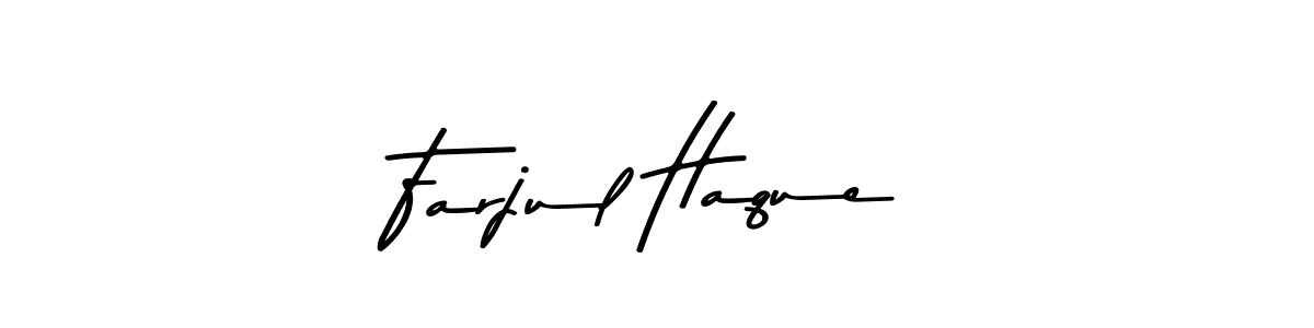 Use a signature maker to create a handwritten signature online. With this signature software, you can design (Asem Kandis PERSONAL USE) your own signature for name Farjul Haque. Farjul Haque signature style 9 images and pictures png