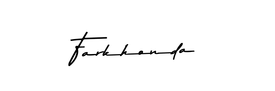 Create a beautiful signature design for name Farkhonda. With this signature (Asem Kandis PERSONAL USE) fonts, you can make a handwritten signature for free. Farkhonda signature style 9 images and pictures png