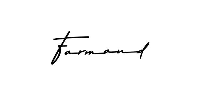 Use a signature maker to create a handwritten signature online. With this signature software, you can design (Asem Kandis PERSONAL USE) your own signature for name Farmand. Farmand signature style 9 images and pictures png