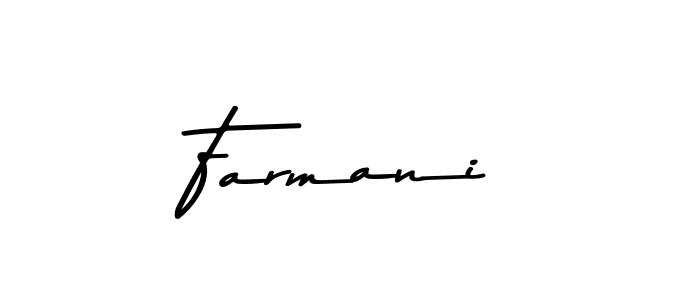 Design your own signature with our free online signature maker. With this signature software, you can create a handwritten (Asem Kandis PERSONAL USE) signature for name Farmani. Farmani signature style 9 images and pictures png