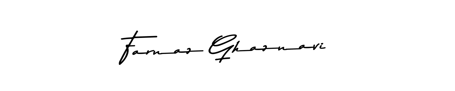 How to make Farnaz Ghaznavi name signature. Use Asem Kandis PERSONAL USE style for creating short signs online. This is the latest handwritten sign. Farnaz Ghaznavi signature style 9 images and pictures png