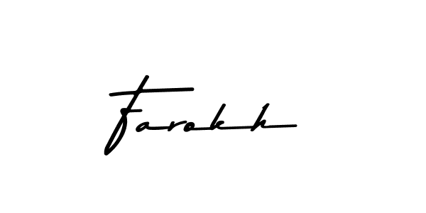 Also You can easily find your signature by using the search form. We will create Farokh name handwritten signature images for you free of cost using Asem Kandis PERSONAL USE sign style. Farokh signature style 9 images and pictures png