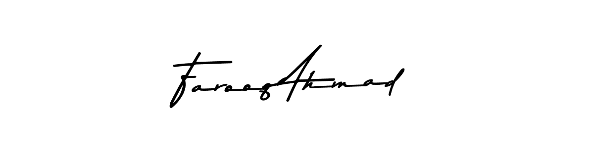 Use a signature maker to create a handwritten signature online. With this signature software, you can design (Asem Kandis PERSONAL USE) your own signature for name Farooq Ahmad. Farooq Ahmad signature style 9 images and pictures png