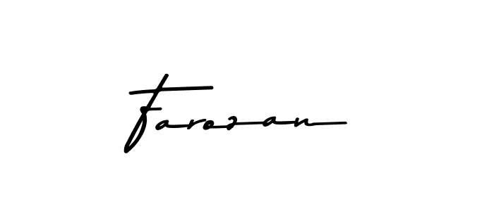 Make a beautiful signature design for name Farozan. With this signature (Asem Kandis PERSONAL USE) style, you can create a handwritten signature for free. Farozan signature style 9 images and pictures png