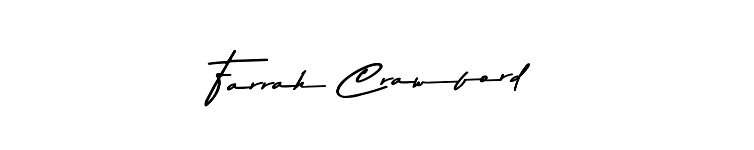 You should practise on your own different ways (Asem Kandis PERSONAL USE) to write your name (Farrah Crawford) in signature. don't let someone else do it for you. Farrah Crawford signature style 9 images and pictures png