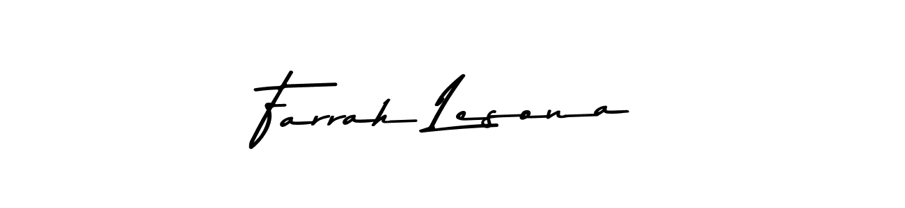 Use a signature maker to create a handwritten signature online. With this signature software, you can design (Asem Kandis PERSONAL USE) your own signature for name Farrah Lesona. Farrah Lesona signature style 9 images and pictures png