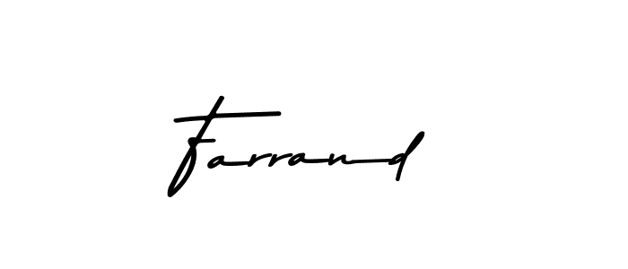 Use a signature maker to create a handwritten signature online. With this signature software, you can design (Asem Kandis PERSONAL USE) your own signature for name Farrand. Farrand signature style 9 images and pictures png