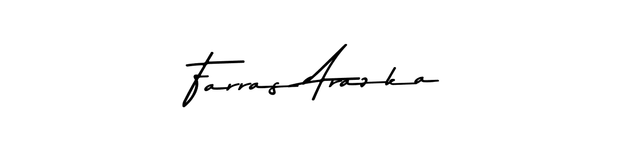 The best way (Asem Kandis PERSONAL USE) to make a short signature is to pick only two or three words in your name. The name Farras Arazka include a total of six letters. For converting this name. Farras Arazka signature style 9 images and pictures png