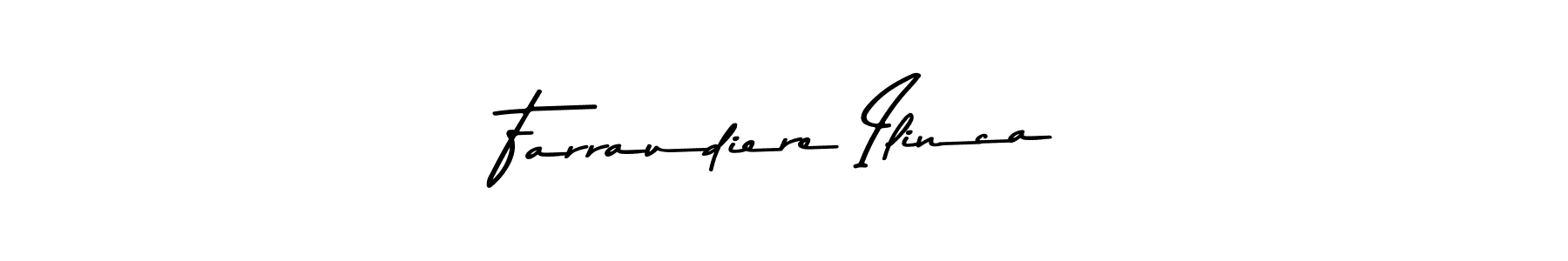 Asem Kandis PERSONAL USE is a professional signature style that is perfect for those who want to add a touch of class to their signature. It is also a great choice for those who want to make their signature more unique. Get Farraudiere Ilinca name to fancy signature for free. Farraudiere Ilinca signature style 9 images and pictures png