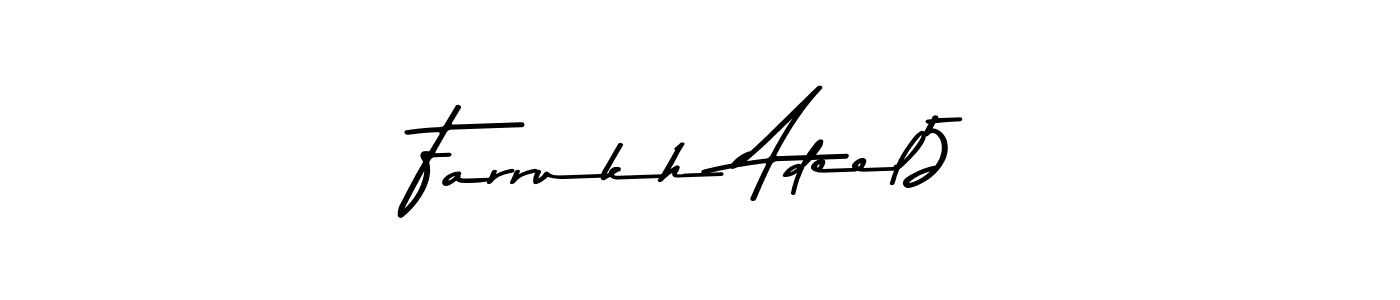 Use a signature maker to create a handwritten signature online. With this signature software, you can design (Asem Kandis PERSONAL USE) your own signature for name Farrukh Adeel5. Farrukh Adeel5 signature style 9 images and pictures png